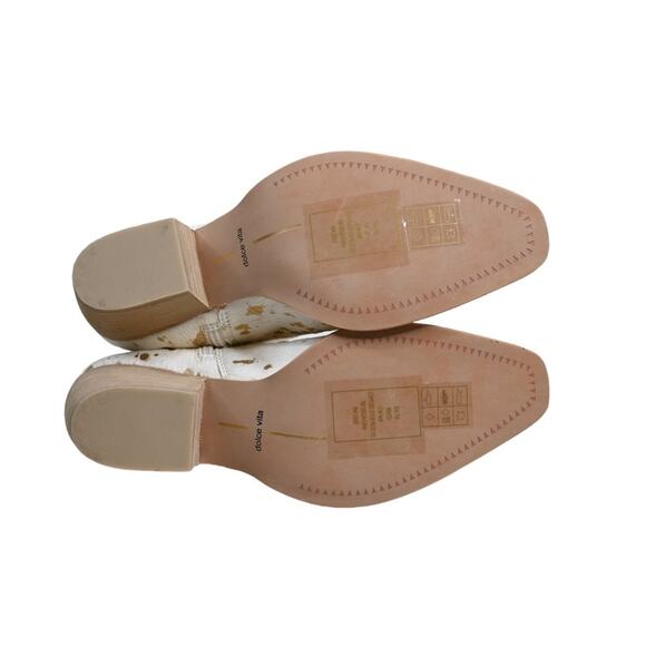 Dolce Vita Womens 8.5 Silma Bootie in Cow Hair Gold Multi NEW - Picture 11 of 12